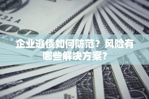 北京企业逃债如何防范？风险有哪些解决方案？