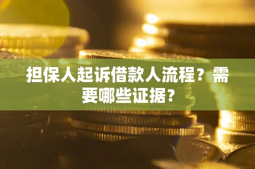 北京担保人起诉借款人流程?需要哪些证据? 北京担保人起诉借款人流程?需要哪些证据?